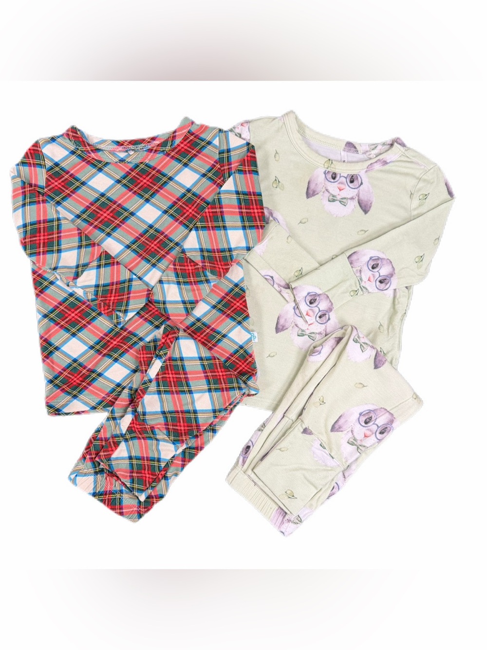 POSH PEANUT Bamboo Pajama Bundle of 2 - 6-12M